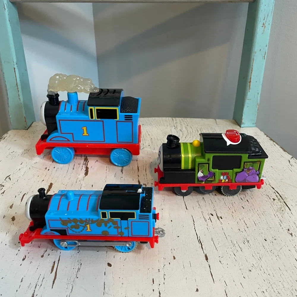 Mattel Thomas & Friends Motorized Train Engine Lot Thomas and Whiff 3pc Set